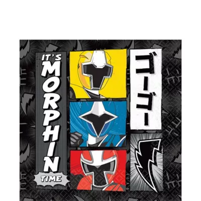  PartyCity Power Rangers Ninja Steel Lunch Napkins 16ct