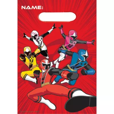 PartyCity Power Rangers Ninja Steel Favor Bags 8ct