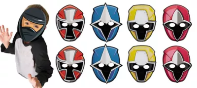 PartyCity Power Rangers Ninja Steel Masks 8ct