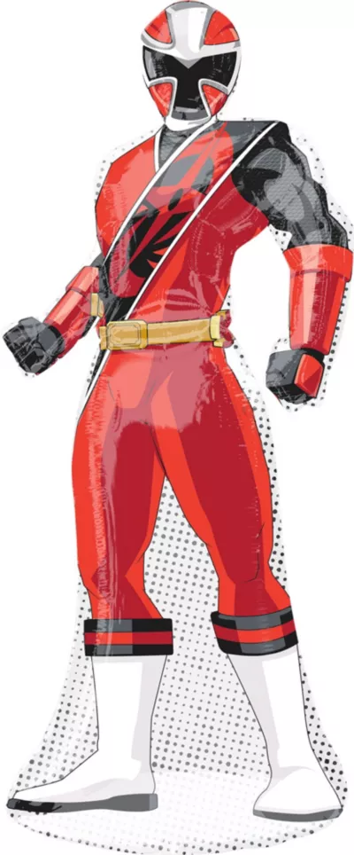 PartyCity Giant Red Ranger Balloon - Power Rangers Ninja Steel