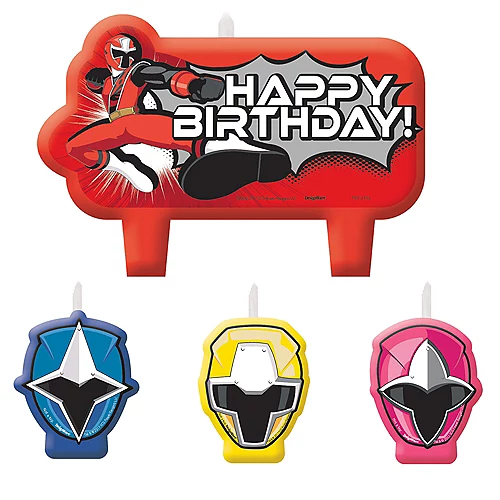 PartyCity Power Rangers Ninja Steel Birthday Candles 4ct