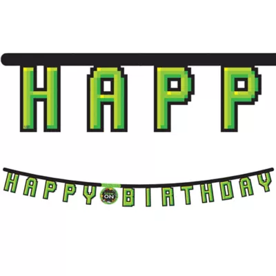 PartyCity Video Game Birthday Banner