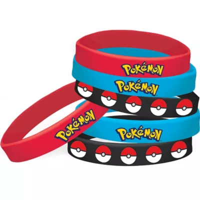 PartyCity Pokemon Core Wristbands 4ct