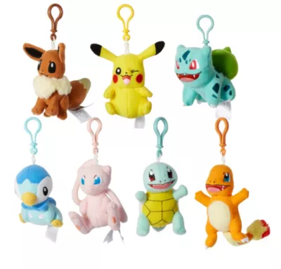 PartyCity Clip-On Pokemon Plush