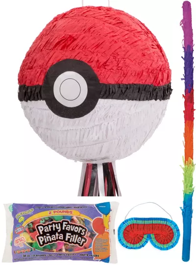 PartyCity Pokeball Pinata Kit with Candy & Favors - Pokemon