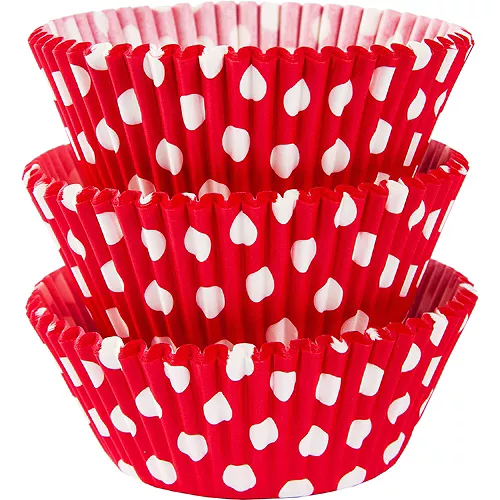 PartyCity Red Polka Dot Baking Cups 75ct