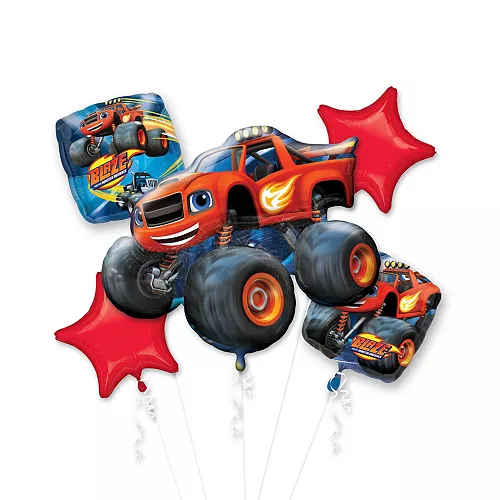 PartyCity Blaze and the Monster Machines Balloon Bouquet 5pc