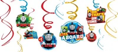 PartyCity Thomas the Tank Engine Swirl Decorations 12ct