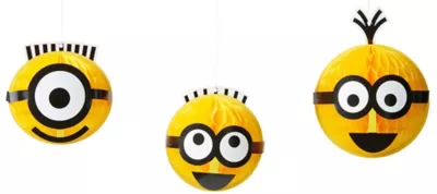 PartyCity Despicable Me Honeycomb Balls 3ct