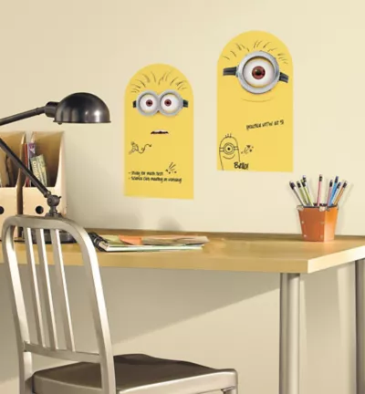 PartyCity Dry Erase Minions Wall Decals 2ct