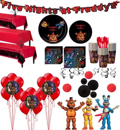 PartyCity Five Nights at Freddys Tableware Ultimate Kit for 24 Guests