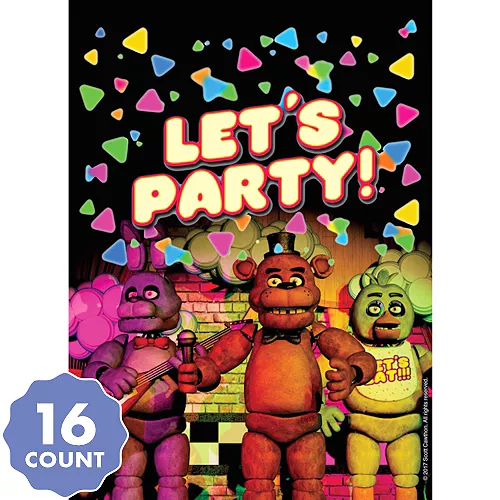 PartyCity Five Nights at Freddys Favor Bags 16ct