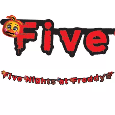 PartyCity Five Nights at Freddys Letter Banner