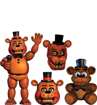  PartyCity Freddy Fazbear Cutouts 4ct - Five Nights at Freddys