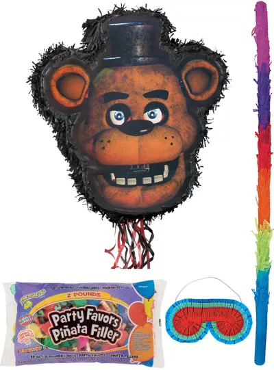 PartyCity Freddy Fazbear Pinata Kit with Candy & Favors - Five Nights at Freddys