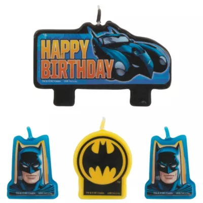 PartyCity Batman Birthday Candles 4ct