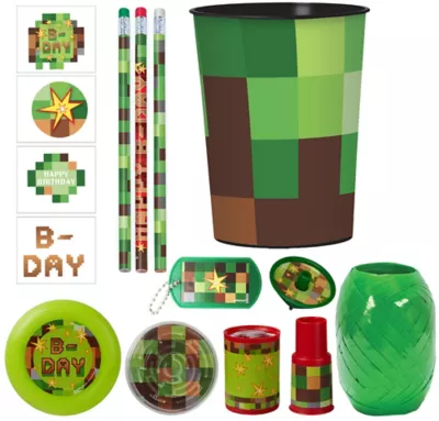 PartyCity Pixelated Super Favor Kit for 8 Guests