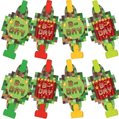 PartyCity Pixelated Blowouts 8ct