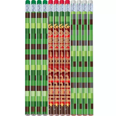  PartyCity Pixelated Pencils 12ct