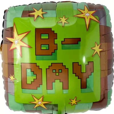 PartyCity Pixelated Birthday Balloon