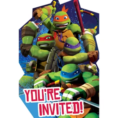  PartyCity Teenage Mutant Ninja Turtles Invitations 8ct