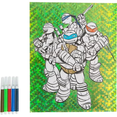 PartyCity Prismatic Teenage Mutant Ninja Turtles Coloring Sheet with Markers