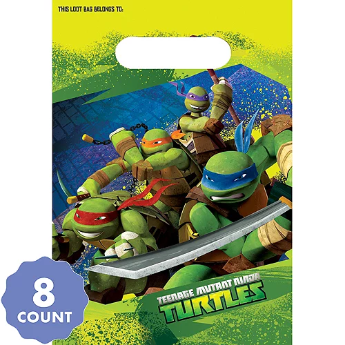 PartyCity Teenage Mutant Ninja Turtles Favor Bags 8ct