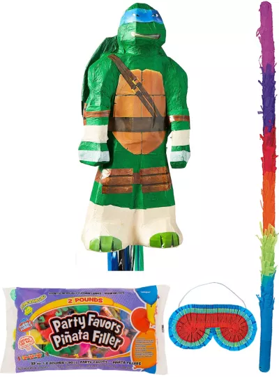 PartyCity Leonardo Pinata Kit with Candy & Favors - Teenage Mutant Ninja Turtles