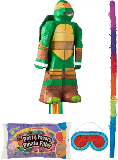 PartyCity Michelangelo Pinata Kit with Candy & Favors - Teenage Mutant Ninja Turtles