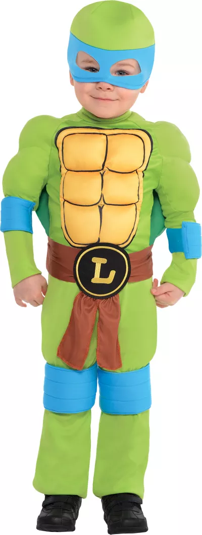  PartyCity Toddler Boys Leonardo Muscle Costume - Teenage Mutant Ninja Turtles