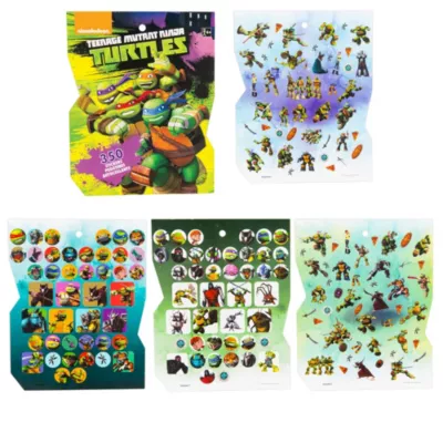 PartyCity Jumbo Teenage Mutant Ninja Turtles Sticker Book 8 Sheets