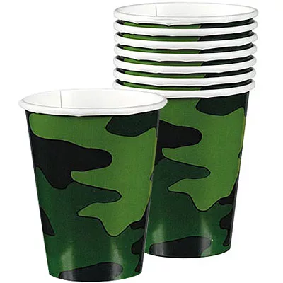 PartyCity Camouflage Cups 8ct