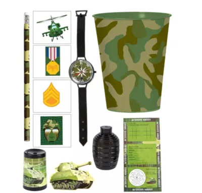PartyCity Camouflage Super Favor Kit for 8 Guests
