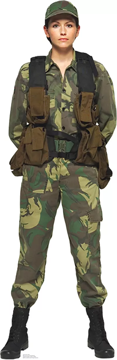 PartyCity Military Woman Life-Size Cardboard Cutout
