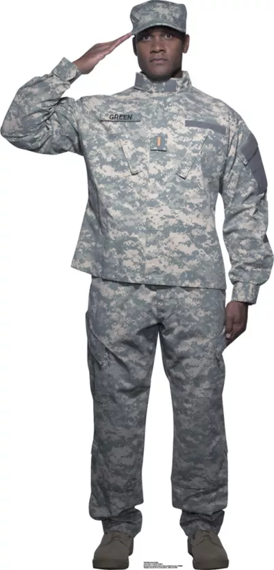 PartyCity Digital Camo Soldier Life-Size Cardboard Cutout