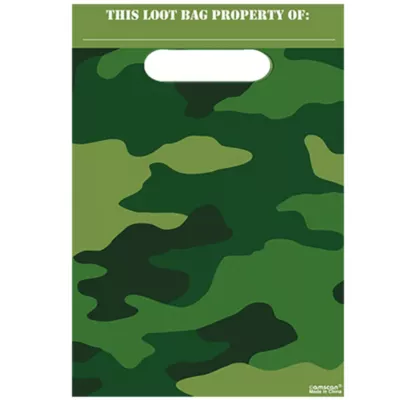 PartyCity Camouflage Favor Bags 8ct