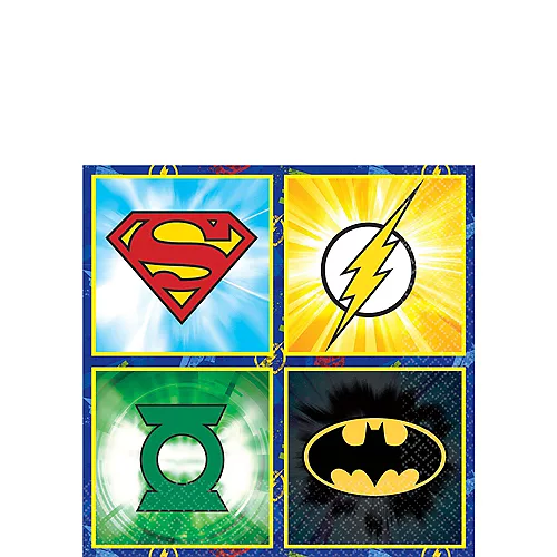 PartyCity Justice League Beverage Napkins 16ct