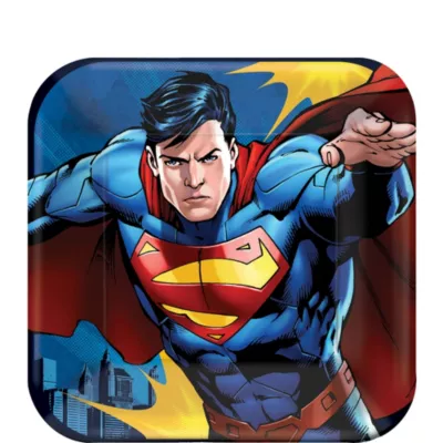  PartyCity Superman Dessert Plates 8ct