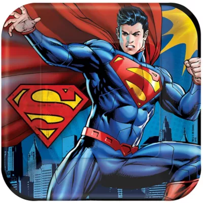 PartyCity Superman Lunch Plates 8ct