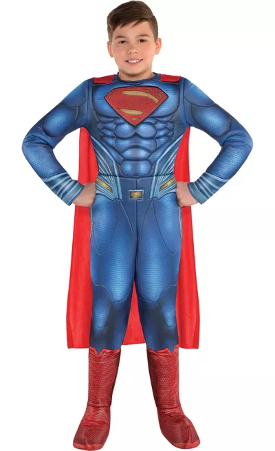 PartyCity Boys Superman Muscle Costume - Justice League Part 1
