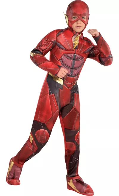 PartyCity Boys The Flash Muscle Costume - Justice League Part 1