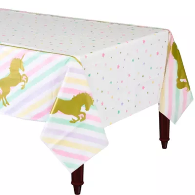  PartyCity Sparkling Unicorn Table Cover