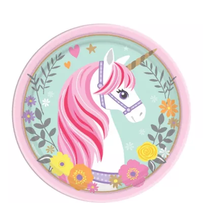  PartyCity Magical Unicorn Dessert Plates 8ct