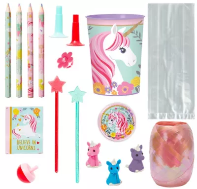 PartyCity Magical Unicorn Super Favor Kit for 8 Guests