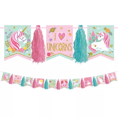 PartyCity Magical Unicorn Tassel Garland