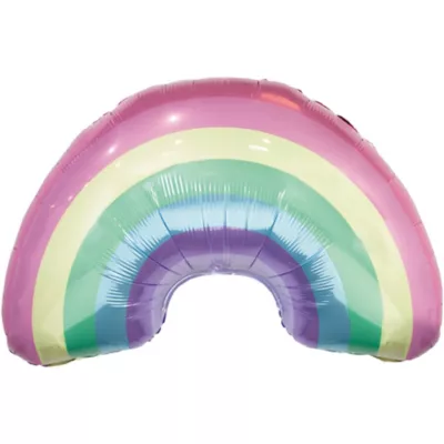 PartyCity Giant Pastel Rainbow Balloon