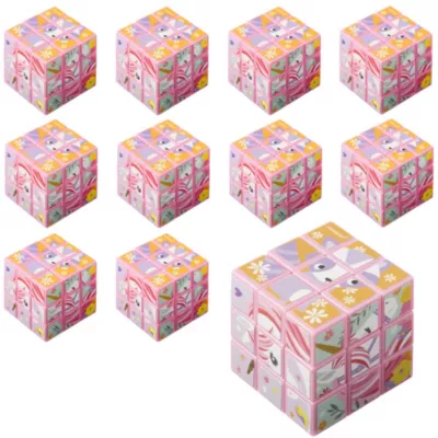 PartyCity Magical Unicorn Puzzle Cubes 24ct