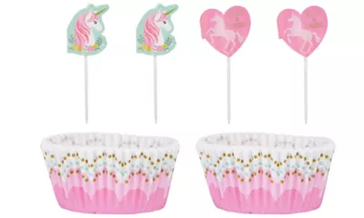  PartyCity Magical Unicorn Cupcake Decorating Kit for 24