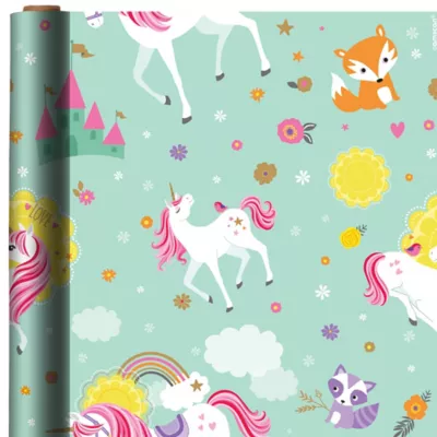 PartyCity Magical Unicorn Gift Wrap