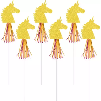 PartyCity Glitter Magical Unicorn Wands 6ct